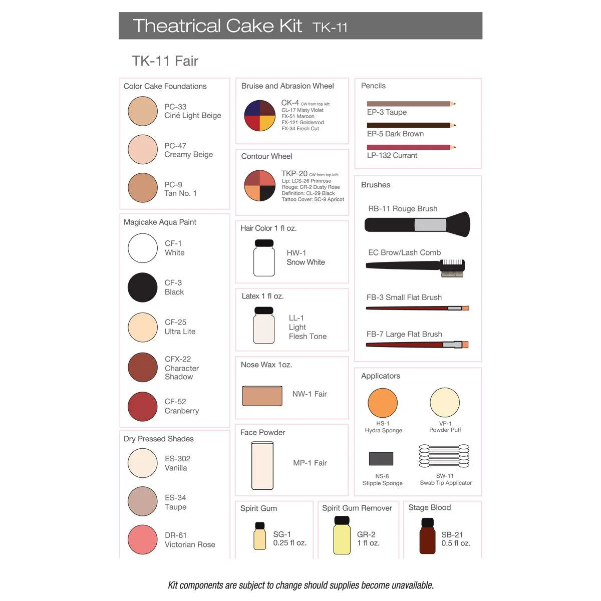 Ben Nye Theatrical Cake Kit - Image 2