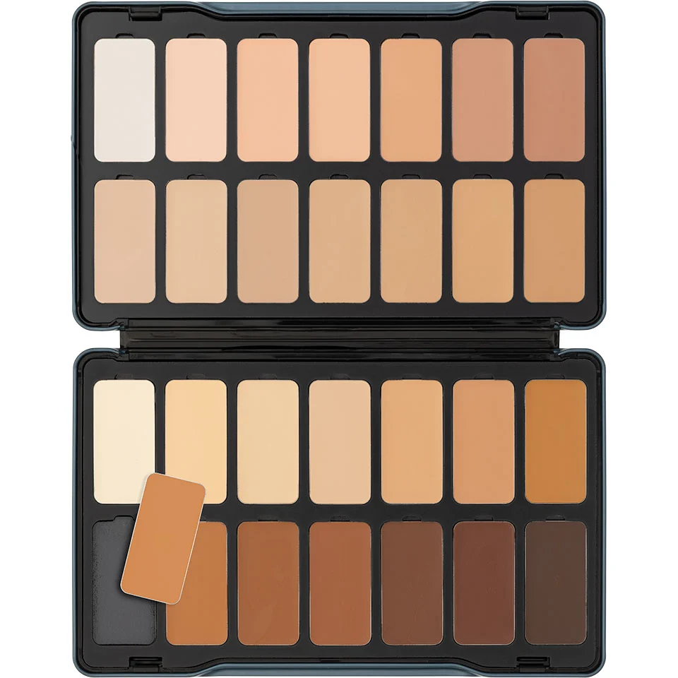 Kryolan 28 Color Digital Complexion Cream Foundation Palette