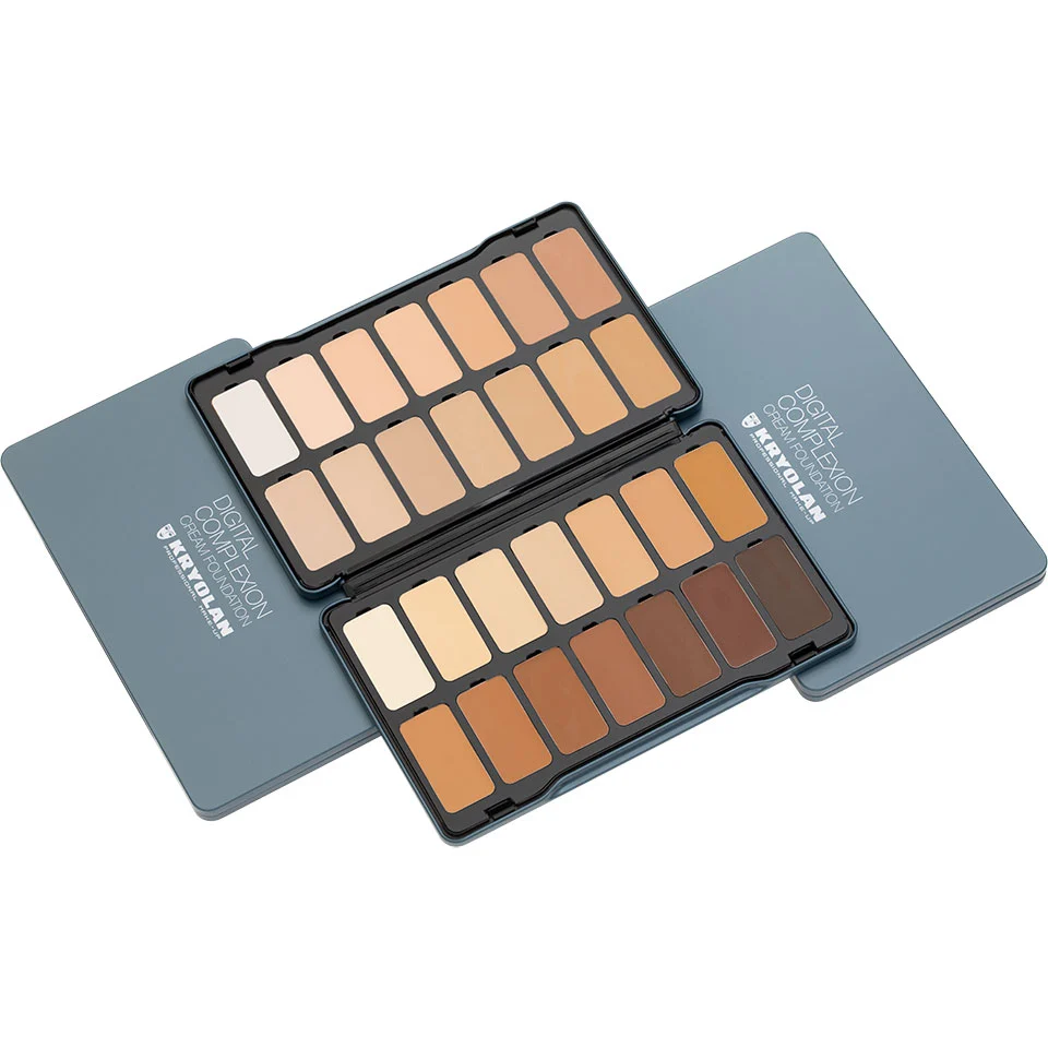 Kryolan 28 Color Digital Complexion Cream Foundation Palette - Image 2