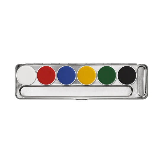 Kryolan Aquacolor 6 Color Palette Standard 'A'