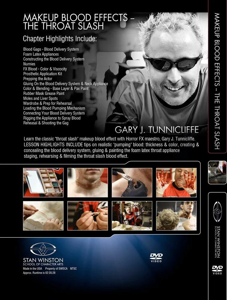 Stan Winston Studio Makeup Blood FX - The Throat Slash (DVD) - Image 2