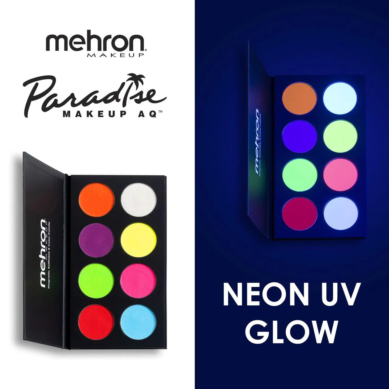 Mehron Paradise Makeup Neon UV Glow Palette - Image 6
