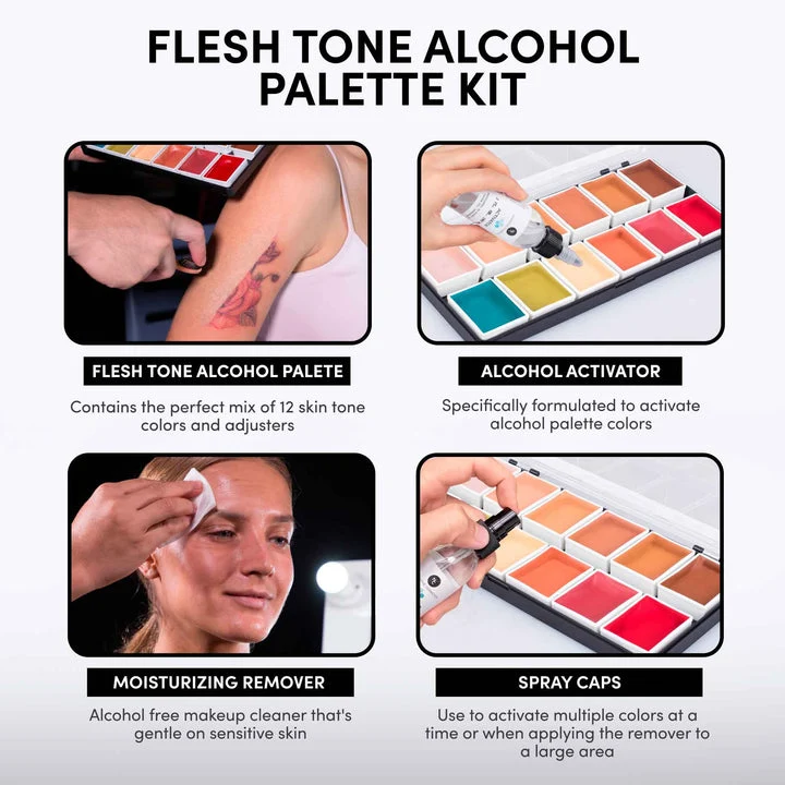 Narrative Cosmetics 12 Color Flesh Tone Alcohol Activated Palette - Image 4