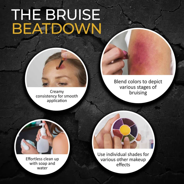 Narrative Cosmetics 6 Color Bruise Wheel Professional SFX Cream Makeup - Image 6
