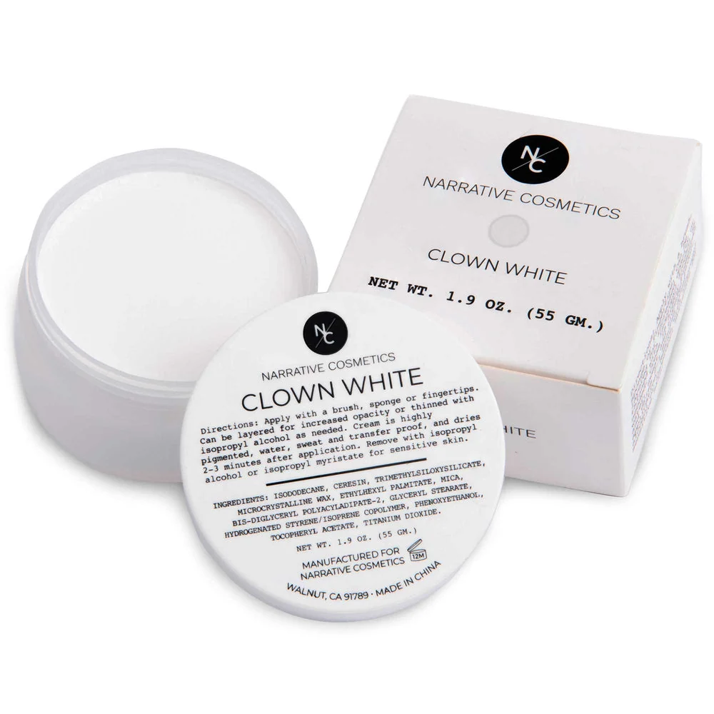 Narrative Cosmetics Quick Drying Clown White Cream Makeup - Image 3