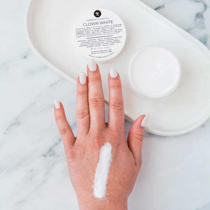 Narrative Cosmetics Quick Drying Clown White Cream Makeup - Image 5