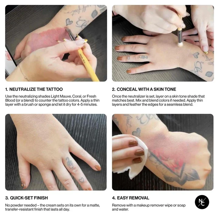 Narrative Cosmetics Quick-Set Tattoo Cover-Up Cream Palette - Image 4
