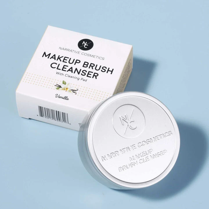 Narrative Cosmetics Solid Makeup Brush Cleanser Soap with Silicone Cleaning Pad - Image 6