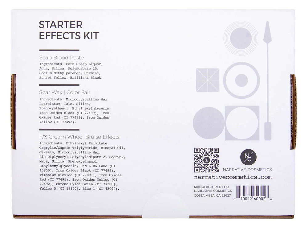 Narrative Cosmetics Starter Effects Professional SFX Makeup Kit With Applicators - Image 3