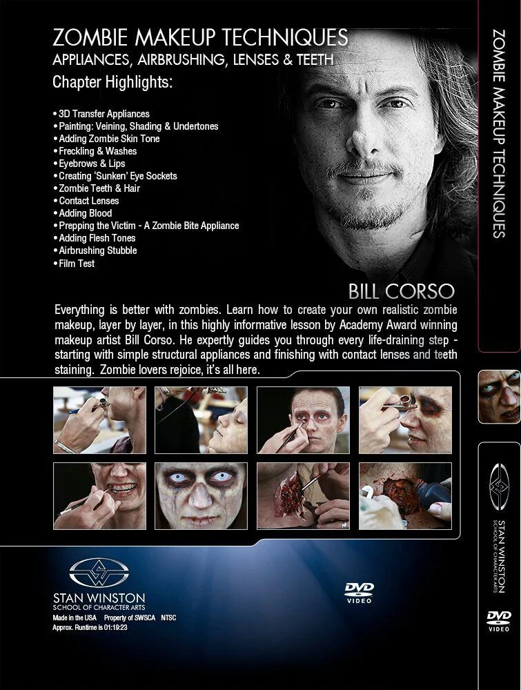 Stan Winston Studio Zombie Makeup - Appliances, Airbrushing, Lenses & Teeth (DVD) - Image 2